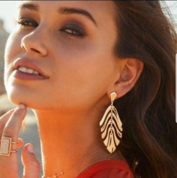 Gold, Kendra Scott, Luca, Earrings - Picture 4 of 6